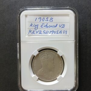 Straits Settlements 50 Cents Silver Coin - King Edward VII 1905B